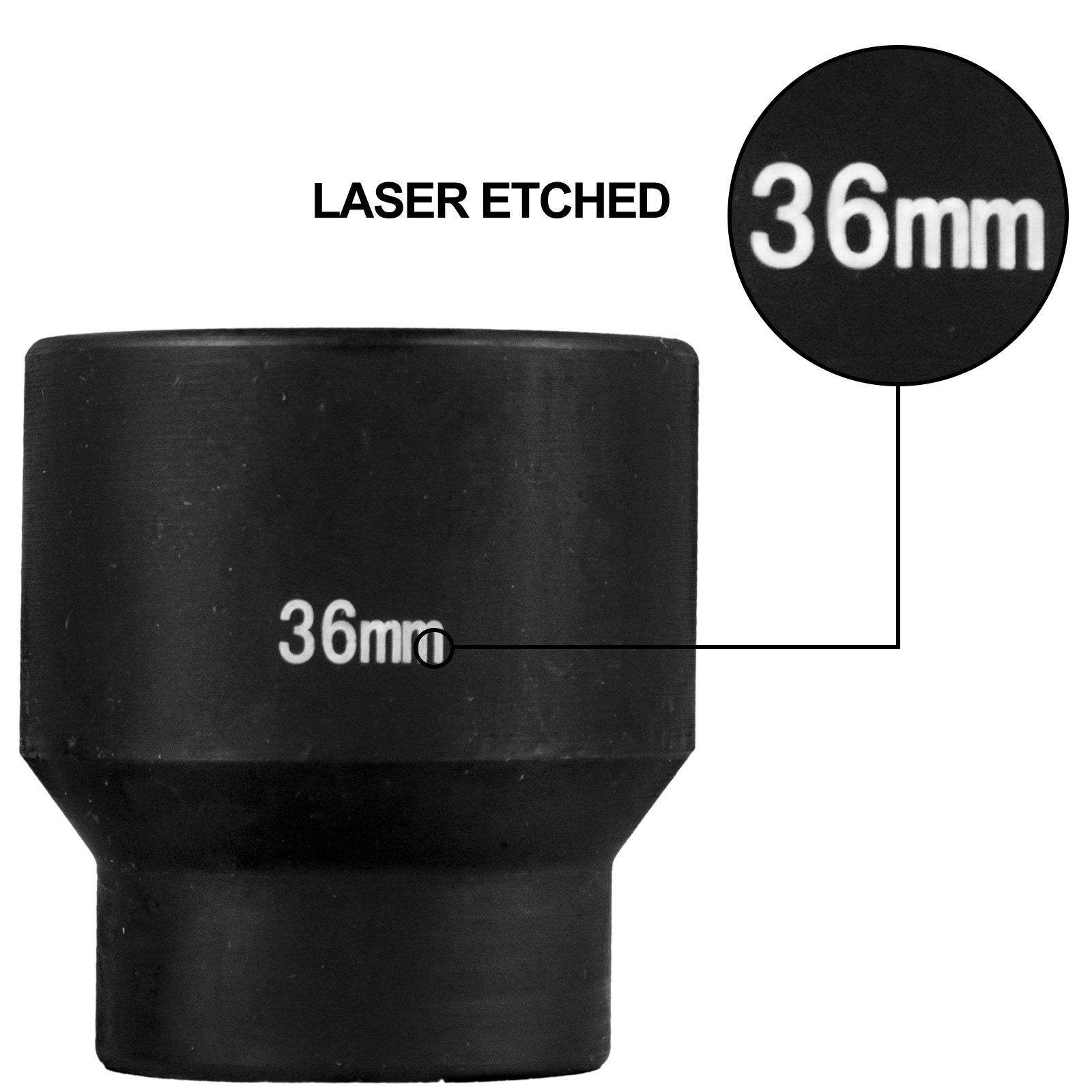 Metric Impact Socket Set, CR-V - Industrial Laser Etching recension och pris